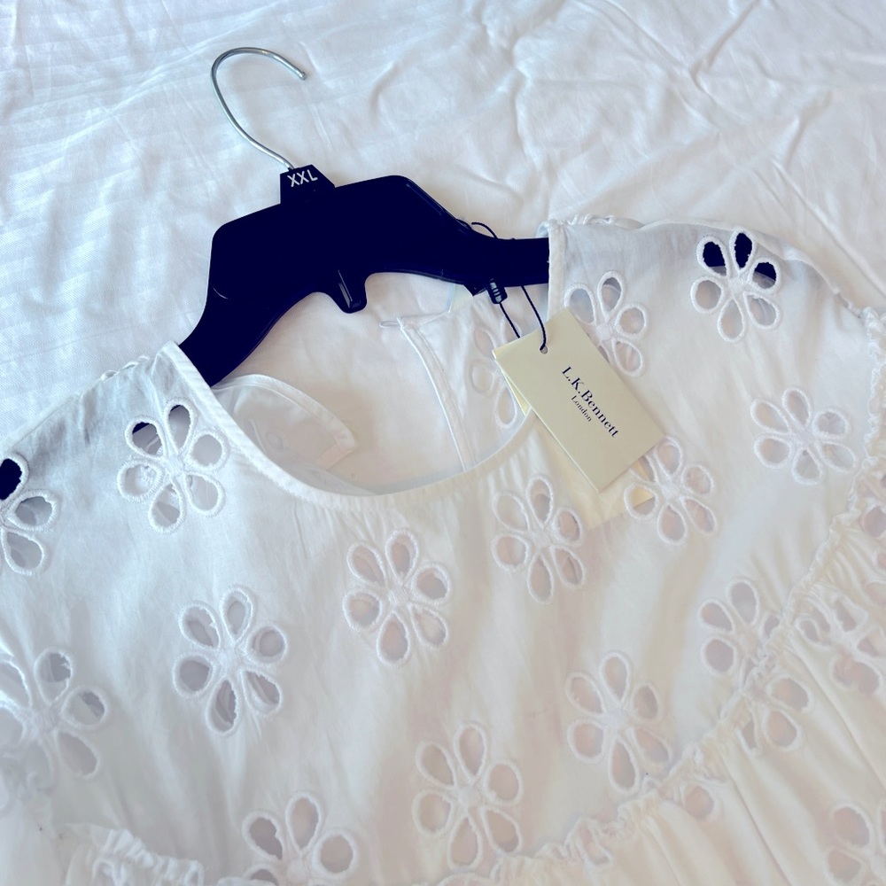 Detailed eyelet new cotton dress